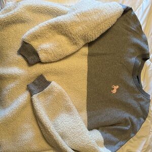 Cozy Two-Tone Crewneck Sweater